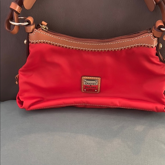 Dooney & Bourke Handbags - Dooney & Bourke orange Shoulder Bag with Leather Trim